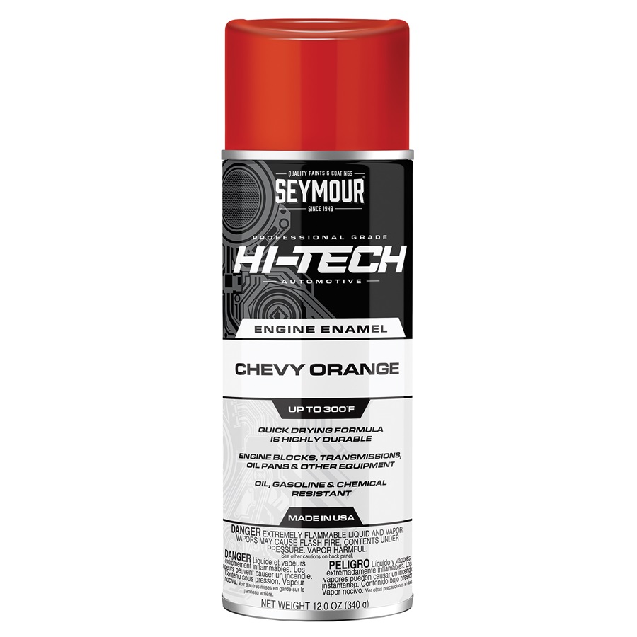 SEYMOUR® HI-TECH 300 Degree Engine Enamels - Chevy Orange, 12 oz